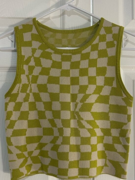 Tops - Tank Top - Lime/Beige